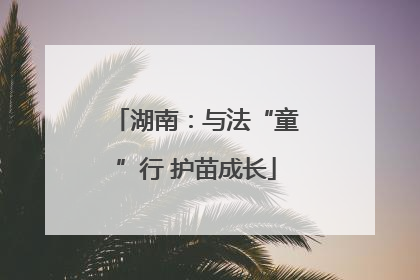 湖南：与法“童”行 护苗成长