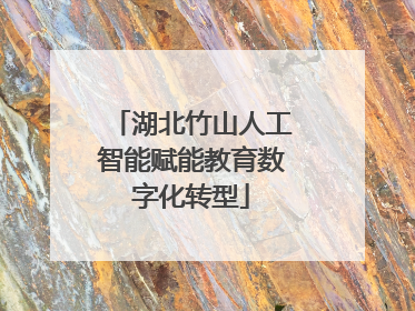 湖北竹山人工智能赋能教育数字化转型
