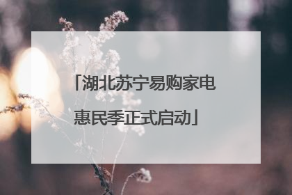 湖北苏宁易购家电惠民季正式启动