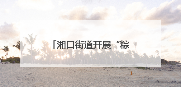 湘口街道开展“粽香话文明 邻里一家亲”端午节活动
