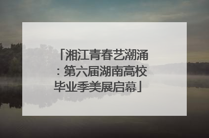 湘江青春艺潮涌：第六届湖南高校毕业季美展启幕