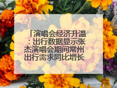 演唱会经济升温：出行数据显示张杰演唱会期间常州出行需求同比增长319%