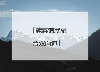 莼菜铺就融合双向道