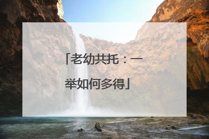 老幼共托：一举如何多得