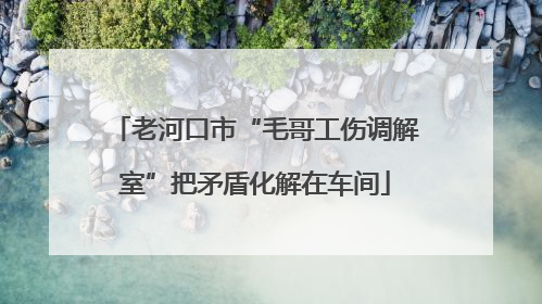 老河口市“毛哥工伤调解室”把矛盾化解在车间
