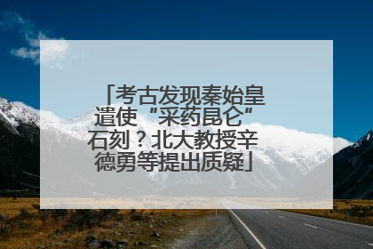 考古发现秦始皇遣使“采药昆仑”石刻？北大教授辛德勇等提出质疑