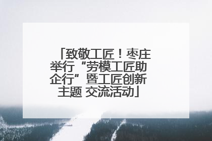 致敬工匠！枣庄举行“劳模工匠助企行”暨工匠创新主题 交流活动