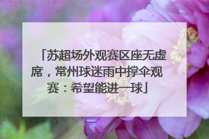 苏超场外观赛区座无虚席，常州球迷雨中撑伞观赛：希望能进一球