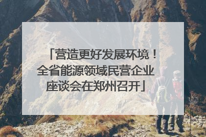 营造更好发展环境！全省能源领域民营企业座谈会在郑州召开