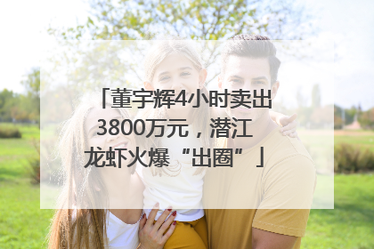 董宇辉4小时卖出3800万元，潜江龙虾火爆“出圈”