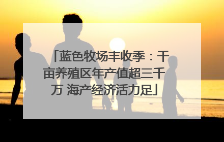 蓝色牧场丰收季：千亩养殖区年产值超三千万 海产经济活力足