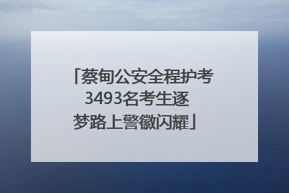 蔡甸公安全程护考 3493名考生逐梦路上警徽闪耀