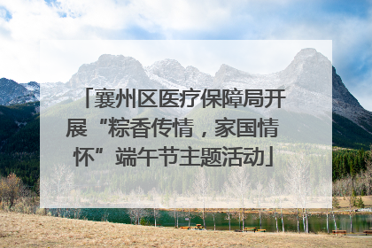 襄州区医疗保障局开展“粽香传情，家国情怀”端午节主题活动
