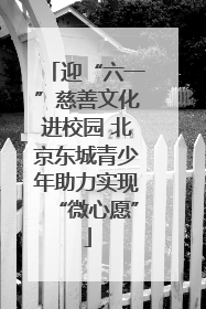 迎“六一”慈善文化进校园 北京东城青少年助力实现“微心愿”