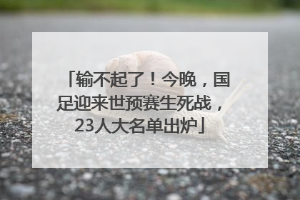输不起了！今晚，国足迎来世预赛生死战，23人大名单出炉