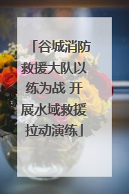 谷城消防救援大队以练为战 开展水域救援拉动演练