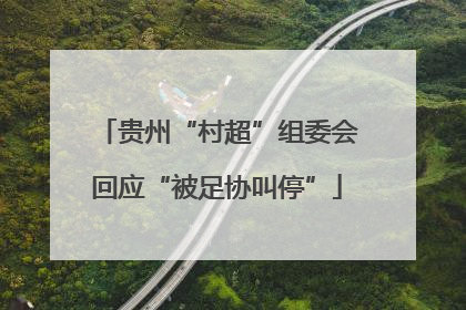 贵州“村超”组委会回应“被足协叫停”