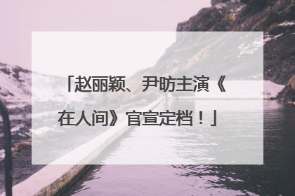 赵丽颖、尹昉主演《在人间》官宣定档！