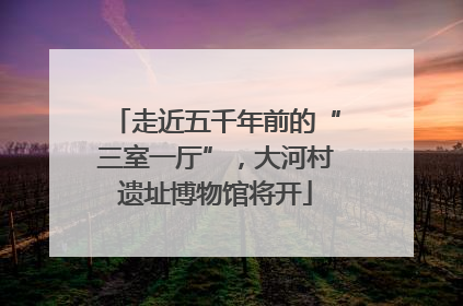 走近五千年前的“三室一厅”，大河村遗址博物馆将开