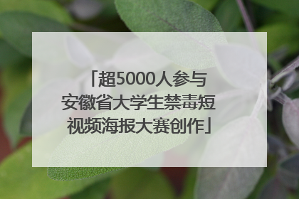 超5000人参与安徽省大学生禁毒短视频海报大赛创作