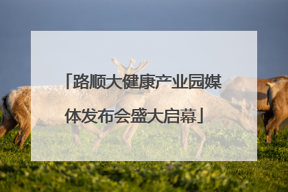 路顺大健康产业园媒体发布会盛大启幕