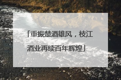 重振楚酒雄风，枝江酒业再续百年辉煌