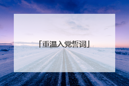 重温入党誓词