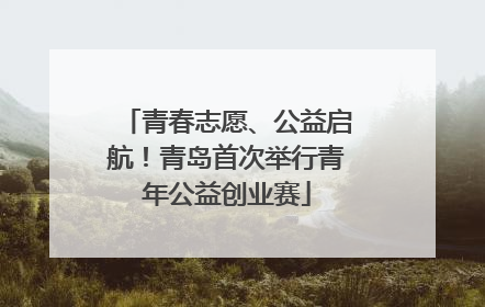 青春志愿、公益启航！青岛首次举行青年公益创业赛