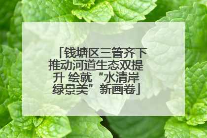 钱塘区三管齐下推动河道生态双提升 绘就“水清岸绿景美”新画卷