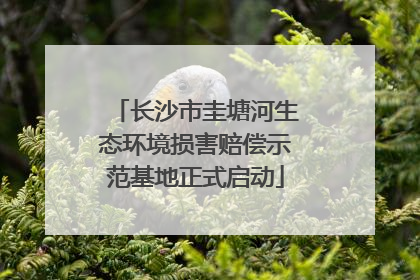 长沙市圭塘河生态环境损害赔偿示范基地正式启动