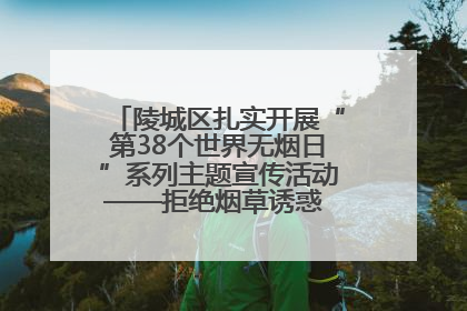 陵城区扎实开展“第38个世界无烟日”系列主题宣传活动——拒绝烟草诱惑 对第一支烟说不