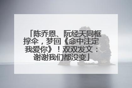 陈乔恩、阮经天同框撑伞，梦回《命中注定我爱你》！双双发文：谢谢我们都没变