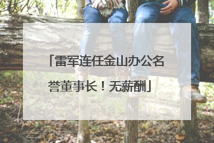 雷军连任金山办公名誉董事长！无薪酬