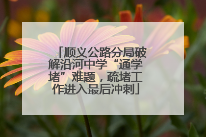 顺义公路分局破解沿河中学“通学堵”难题，疏堵工作进入最后冲刺