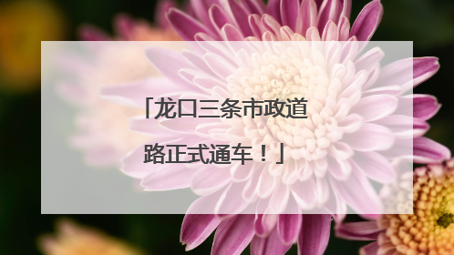 龙口三条市政道路正式通车！
