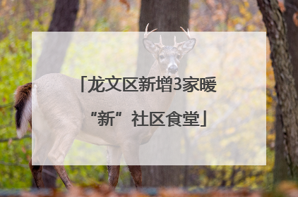 龙文区新增3家暖“新”社区食堂