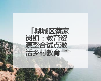 鼎城区蔡家岗镇：教育资源整合试点激活乡村教育“一池春水”