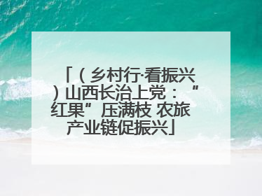 （乡村行·看振兴）山西长治上党：“红果”压满枝 农旅产业链促振兴