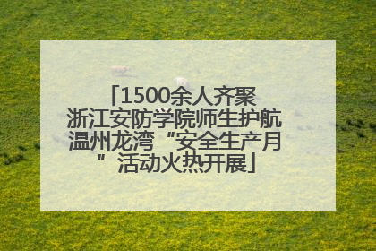 1500余人齐聚 浙江安防学院师生护航温州龙湾“安全生产月”活动火热开展