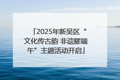 2025年新吴区“文化传古韵 非遗耀端午”主题活动开启
