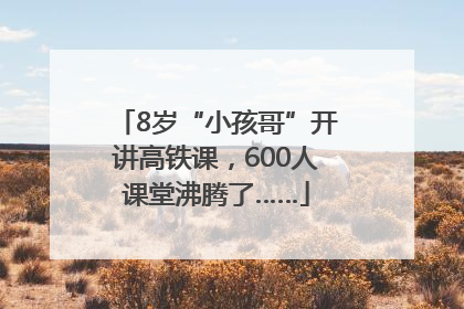 8岁“小孩哥”开讲高铁课，600人课堂沸腾了……